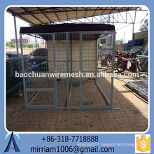 Baochuan powder coating galvanized large outdoor dog kennel/pet house/dog cage/run/carrier
